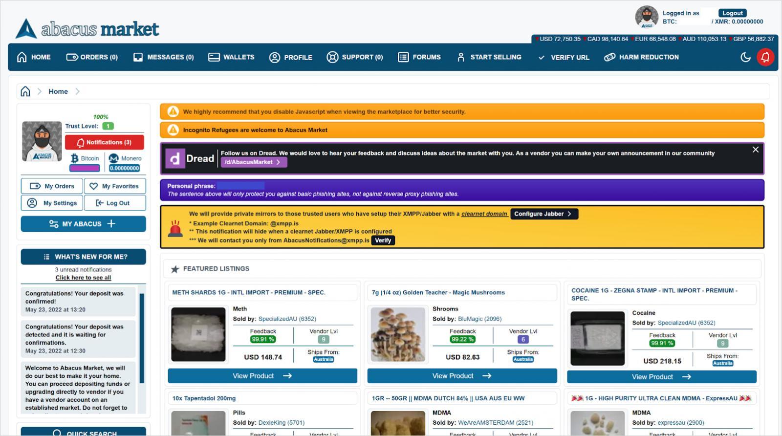 The Rise and Fall of Abacus Market – How One of the Biggest Darknet Markets Suddenly Vanished